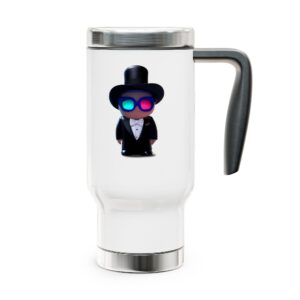 Suave Stainless Steel Travel Mug – 14oz with Handle for Coffee Lovers