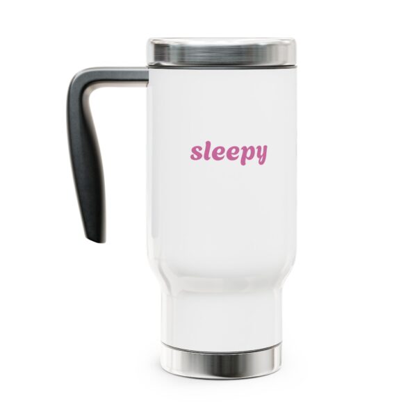 Insulated Travel Mug - "Sleepy" Design - Perfect for Coffee Lovers - Image 4