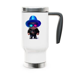 Feisty Stainless Steel Travel Mug with Handle - 14oz