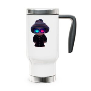 Insulated Travel Mug - "Sleepy" Design - Perfect for Coffee Lovers