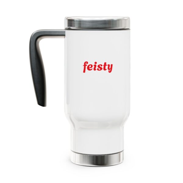 Feisty Stainless Steel Travel Mug with Handle - 14oz - Image 4